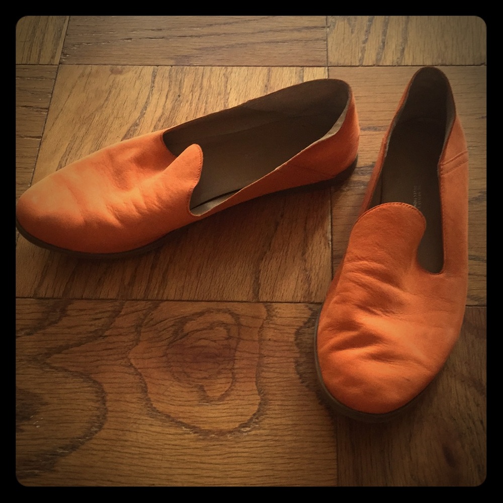 Franco Sarto Orange Leather loafers